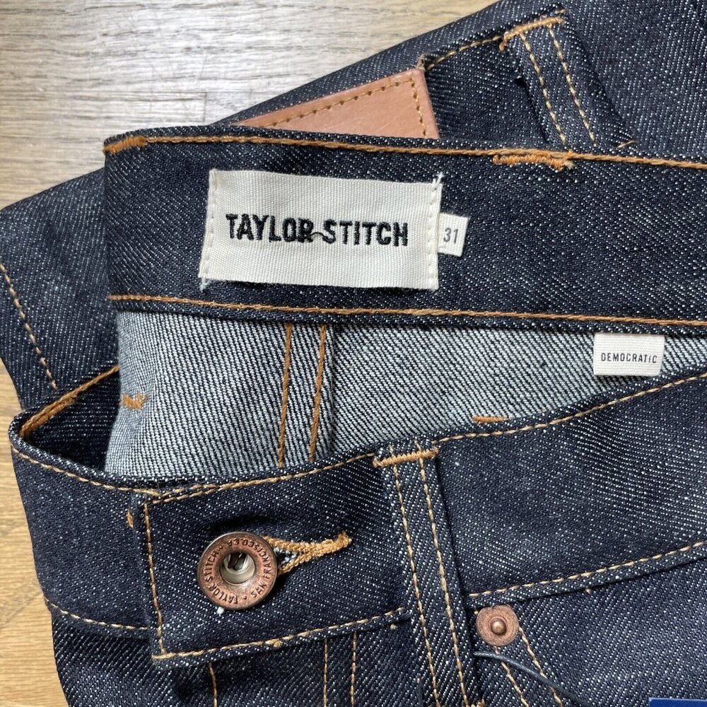 TAYLOR STITCH The Democratic Natural Indigo Selvage Denim Jeans Sz 31x34 $248 - Picture 4 of 13